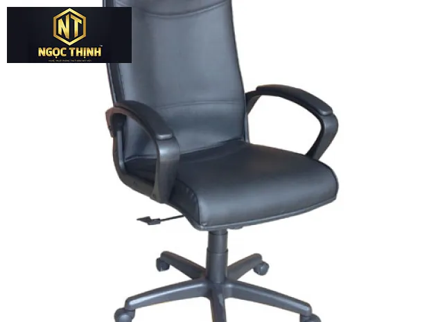 Ghế lãnh đạo lưng cao, đệm tựa ghế liền khối bọc da CN hoặc Pvc SG702B